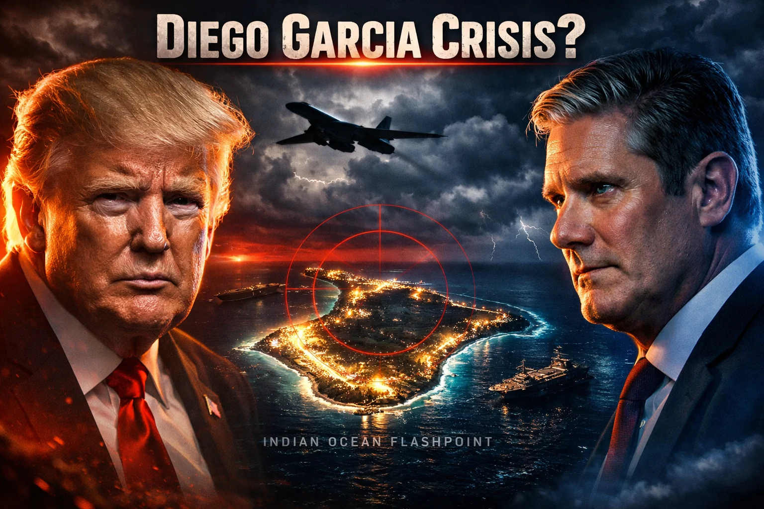 Donald Trump and Keir Starmer during Diego Garcia US UK dispute over Indian Ocean military base and Iran tensions