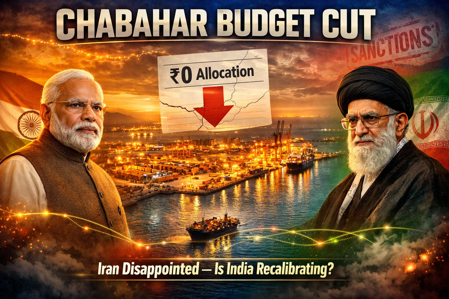 Narendra Modi and Ayatollah Khamenei over Chabahar port as India Chabahar port budget cut sparks Iran reaction