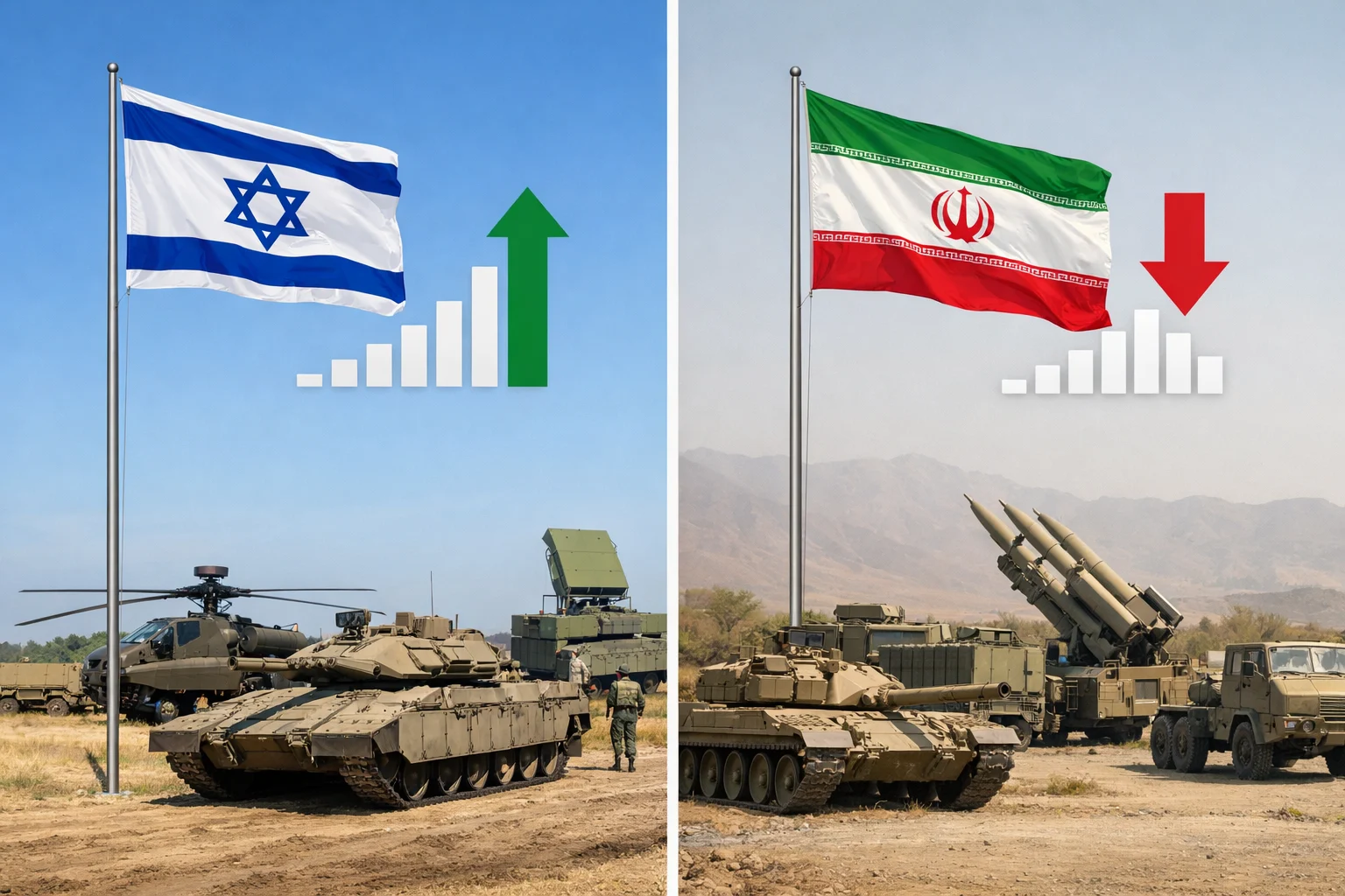 Israel’s Steady Rise and Iran’s Decline Comparison of Israeli advanced military systems and Iran’s declining capabilities as reflected in Global Firepower Index 2026 rankings