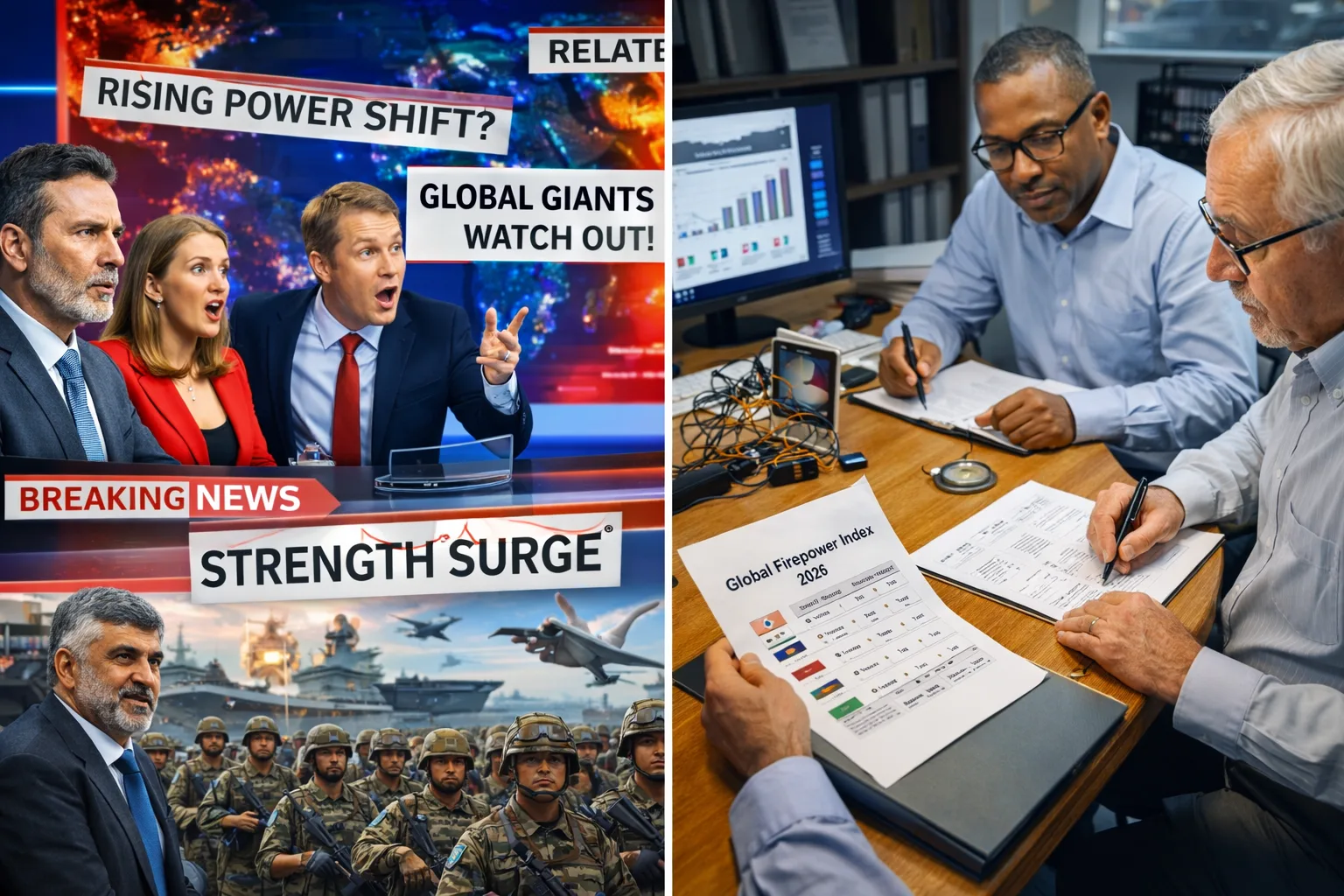 Propaganda vs Reality Why Rankings Matter Media speculation contrasted with analysts studying Global Firepower Index 2026 data, highlighting facts over propaganda