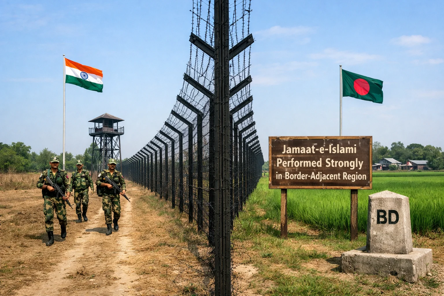 Jamaat gains seats near India border in Bangladesh elections 2026 raising security concerns