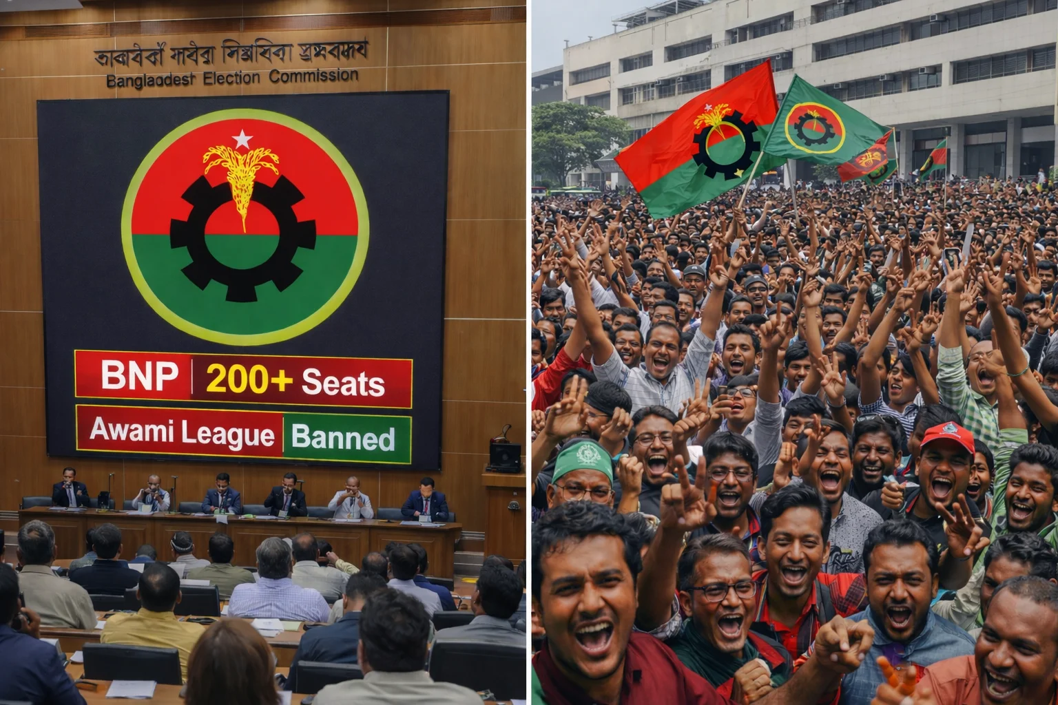 Bangladesh elections 2026 results show BNP majority as Awami League barred from polls