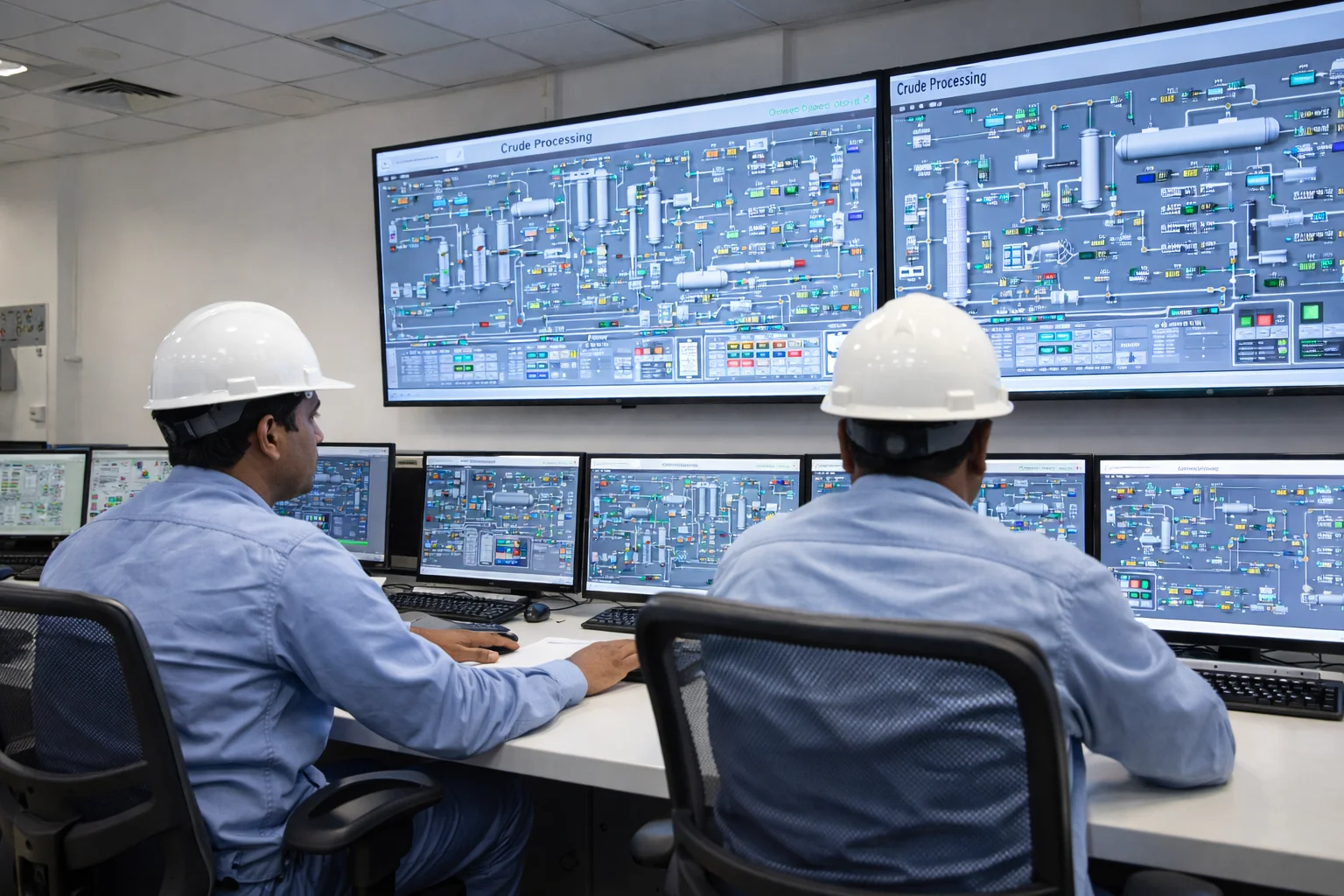 Indian refinery control systems showing technical constraints affecting changes in India Russia oil trade