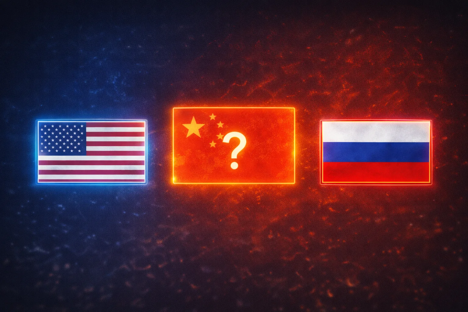 The US Argument No Treaty Without China Global flags highlighting China in debates over nuclear arms control after New START treaty expiry 2026