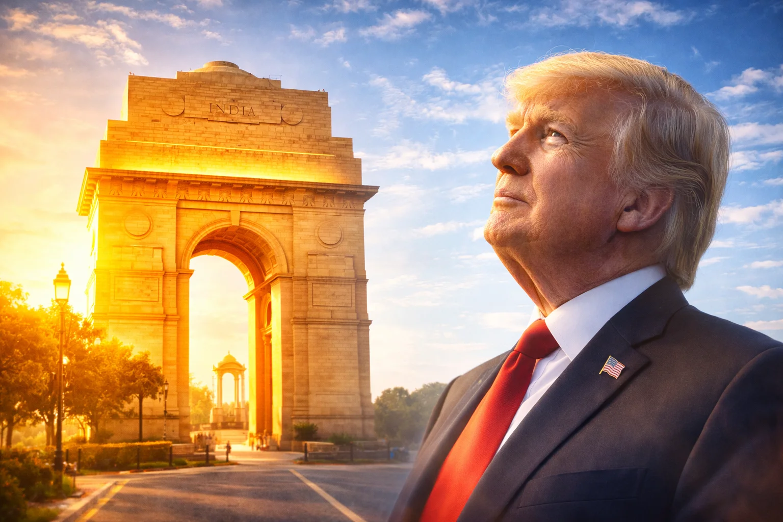 India Gate monument in New Delhi admired by Donald Trump as inspiration for the American Gate proposal