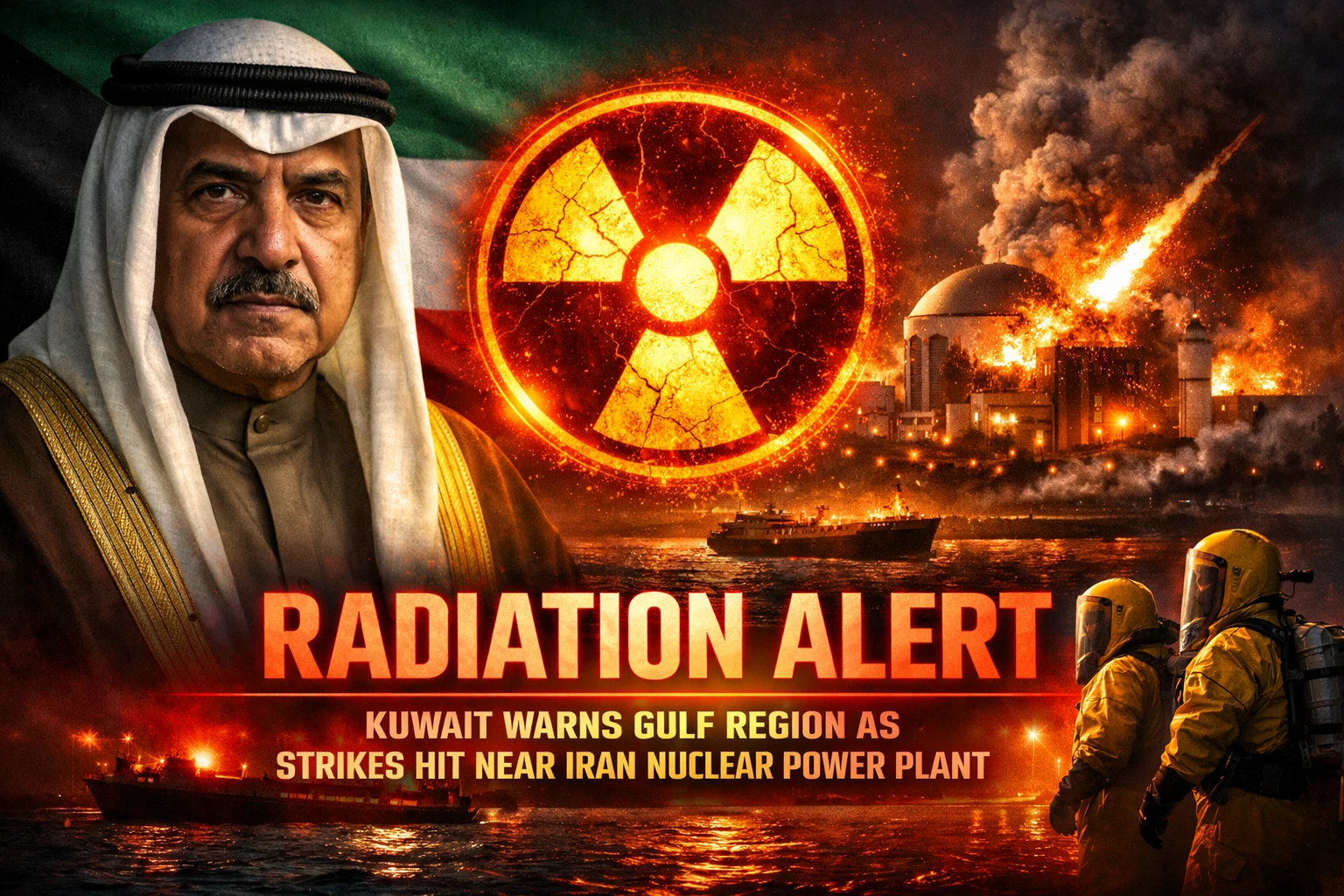Iran nuclear power plant attack near Bushehr raises radiation fears as Kuwait issues warning over possible leak in Persian Gulf