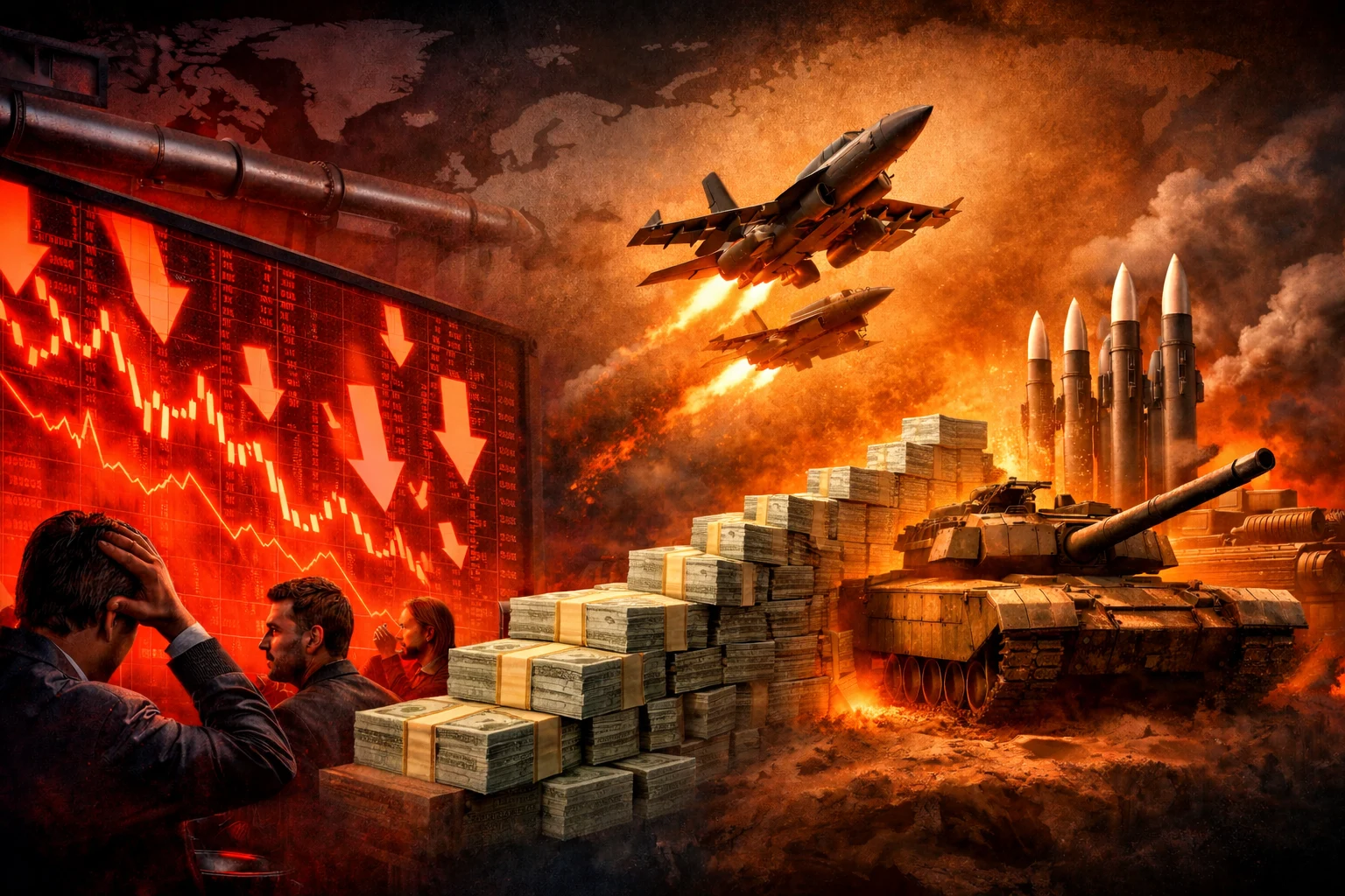 iran-war-economic-impact-stock-market-defense-spending Stock market falling while defense spending rises during the US Iran war economic impact