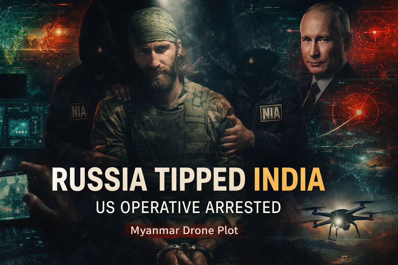 Russia tipped India about Matthew VanDyke as Indian authorities detain the US operative linked to a Myanmar drone plot