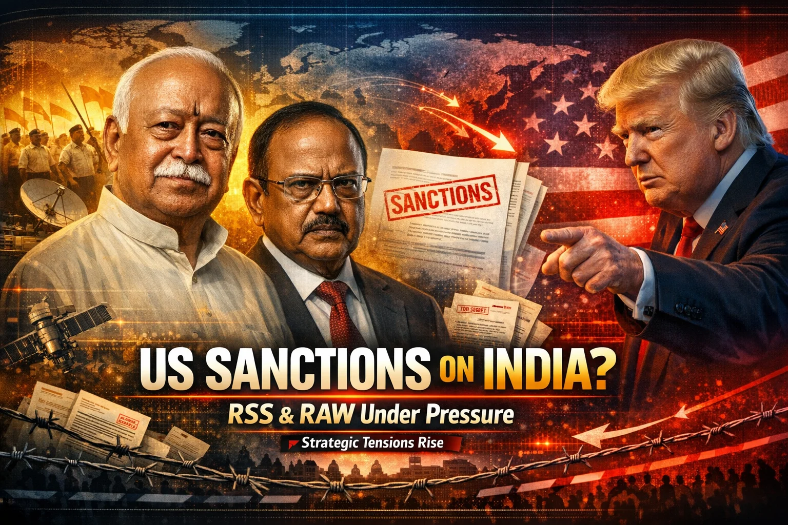 US sanctions on RSS and RAW debate showing India US relations tension and geopolitical pressure dynamics