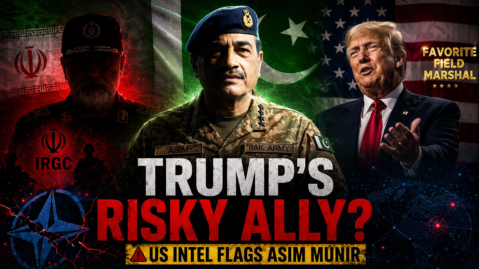 Asim Munir Trump Liability analysis: Pakistani Army Chief flagged as a red flag by US intelligence due to IRGC ties.
