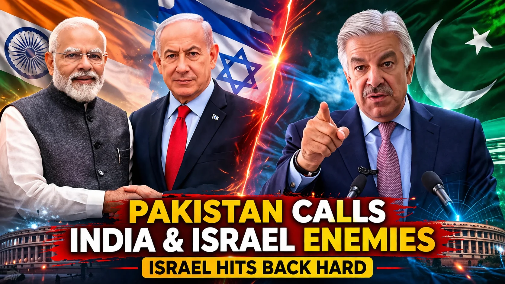 Pakistan calls India & Israel enemies as Israel responds strongly, escalating geopolitical tensions
